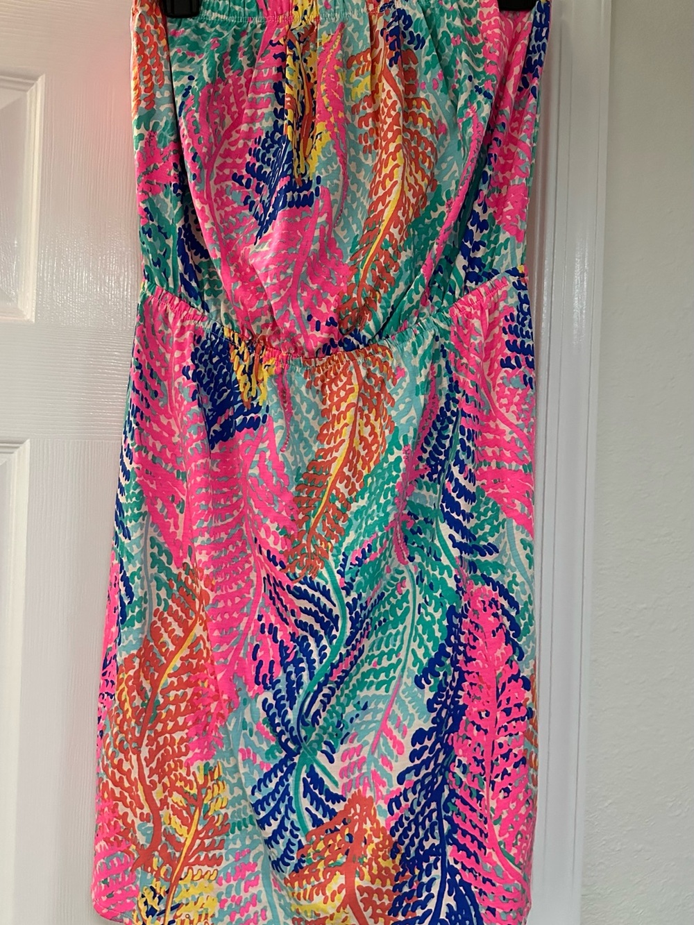 Lily Pulitzer Colorful Leaf-Print One-Piece Dress - Pink Multi